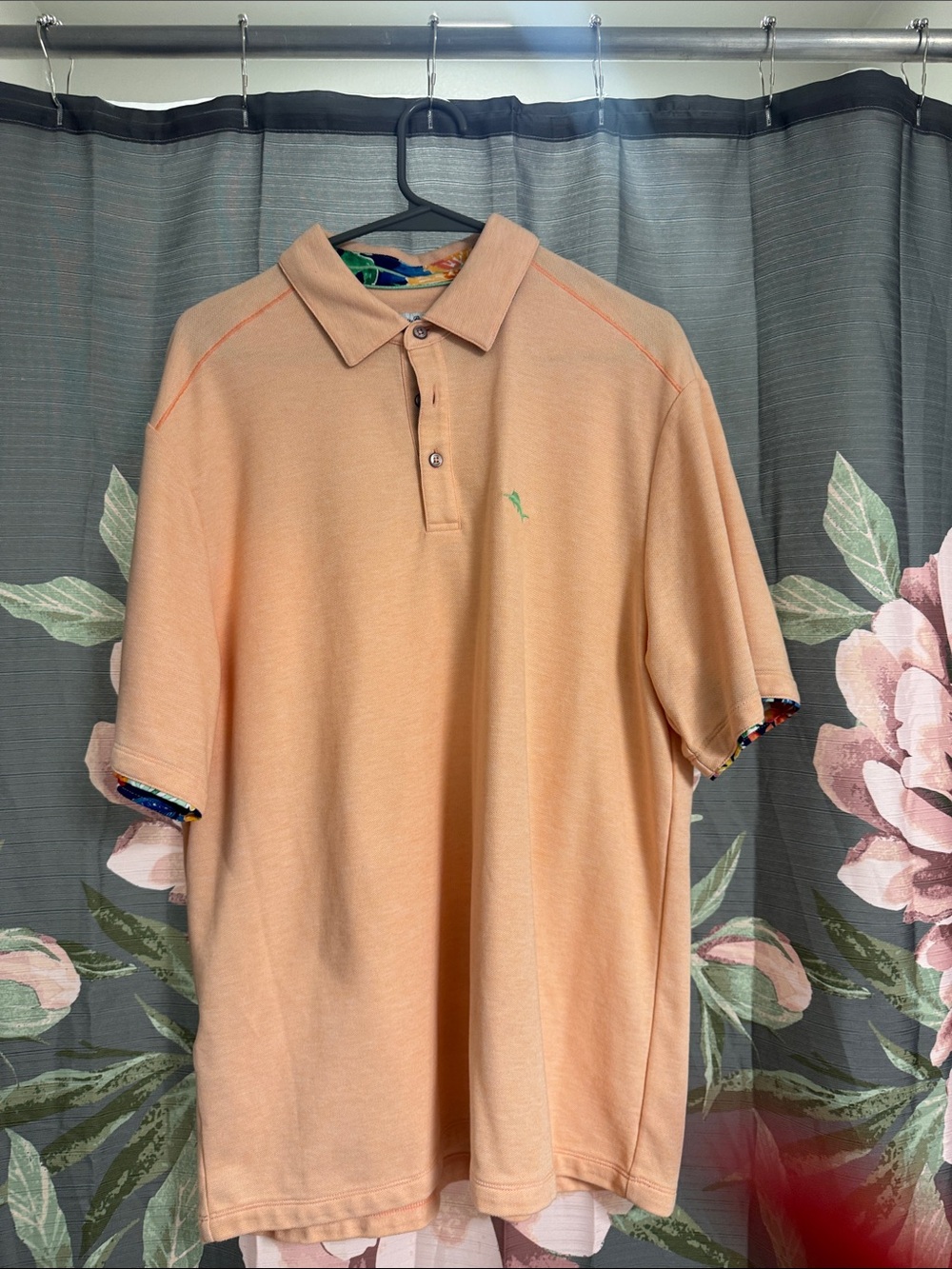 Tommy Bahama Peach Short-Sleeve Polo with Embroidered Logo
